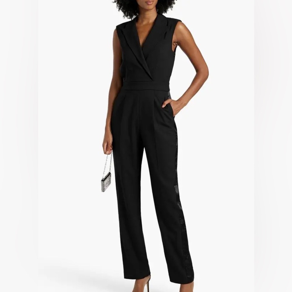 Derek Lam 10 Crosby Merrill Wrap-Effect Jumpsuit in Black